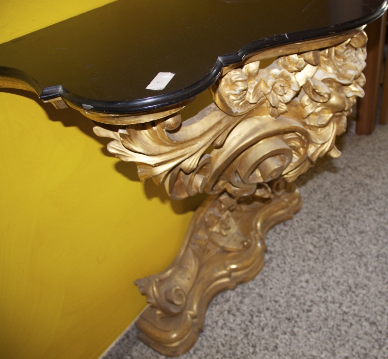 BAROCCO console dorata.