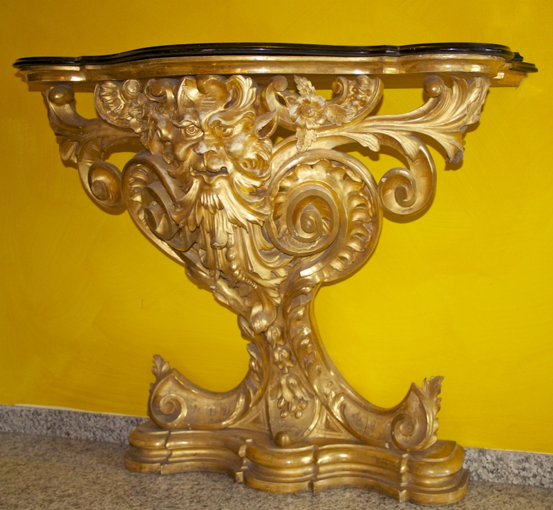 BAROCCO console dorata.